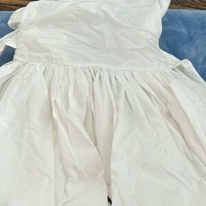 Strapless white dress